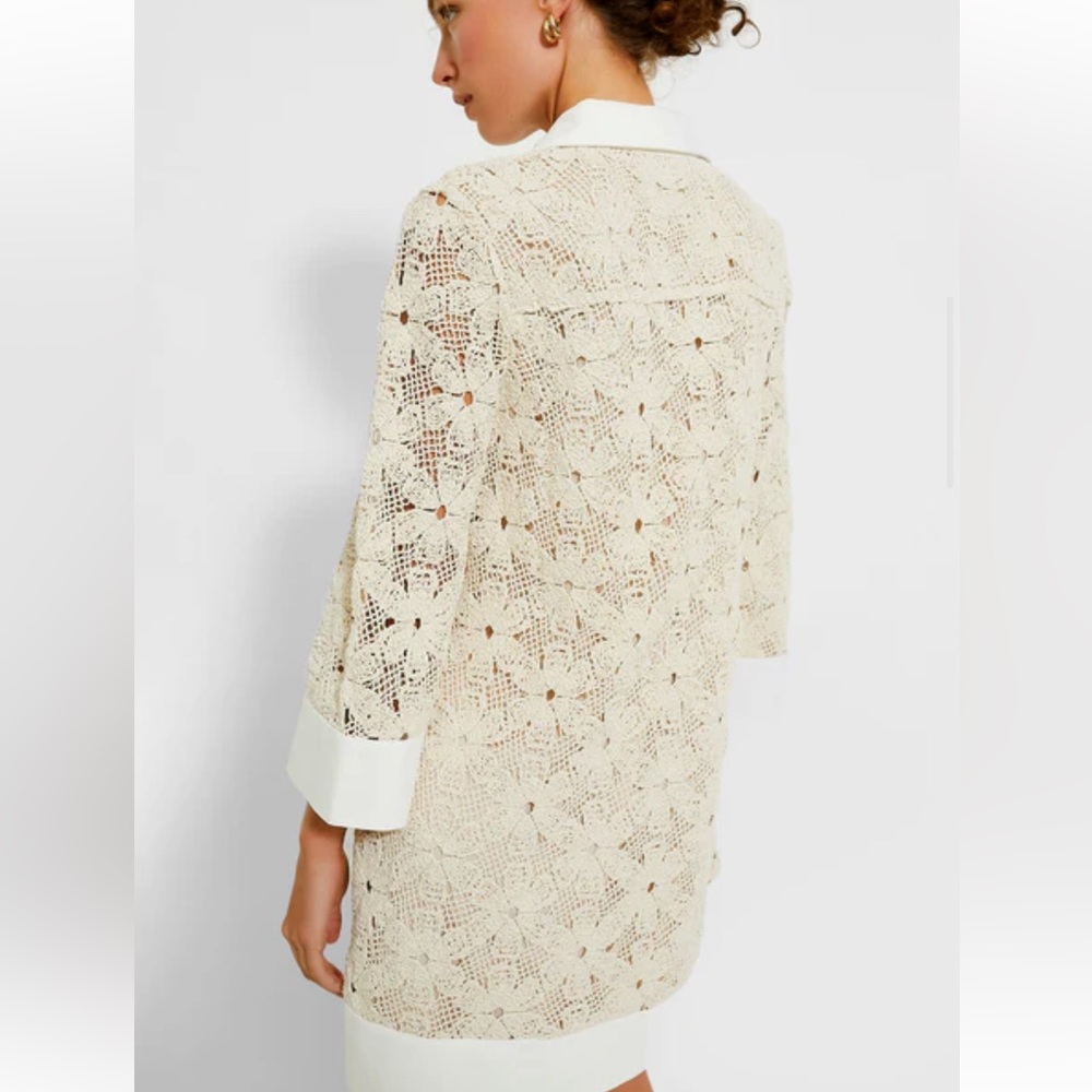 NWT Tuckernuck Tan Crochet Collier Dress - Picture 5 of 13